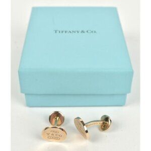 TIFFANY & CO. ROSE GOLD RUBEDO CUFFLINKS 1837 COLLECTION